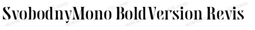 SvobodnyMono BoldVersion Revision字体转换